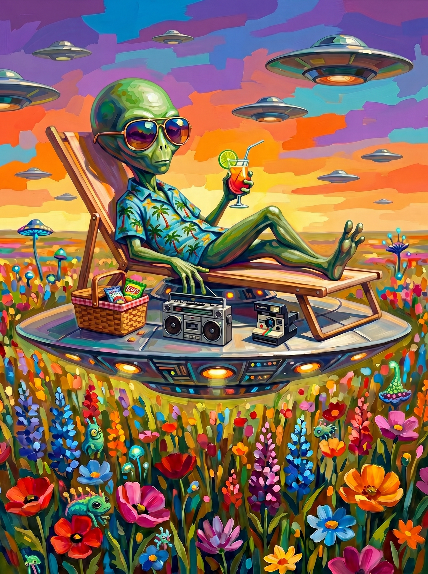 Alien Sunbed Cocktail Ufo (120 Colors)