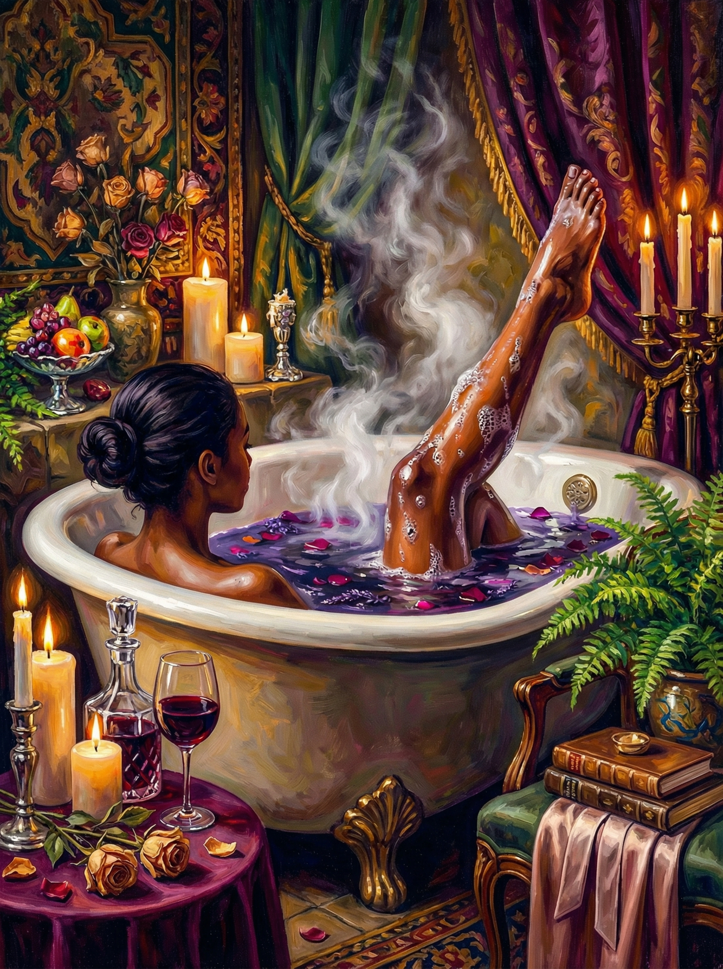 Candlelit Rose Petal Bath (120 Colors)