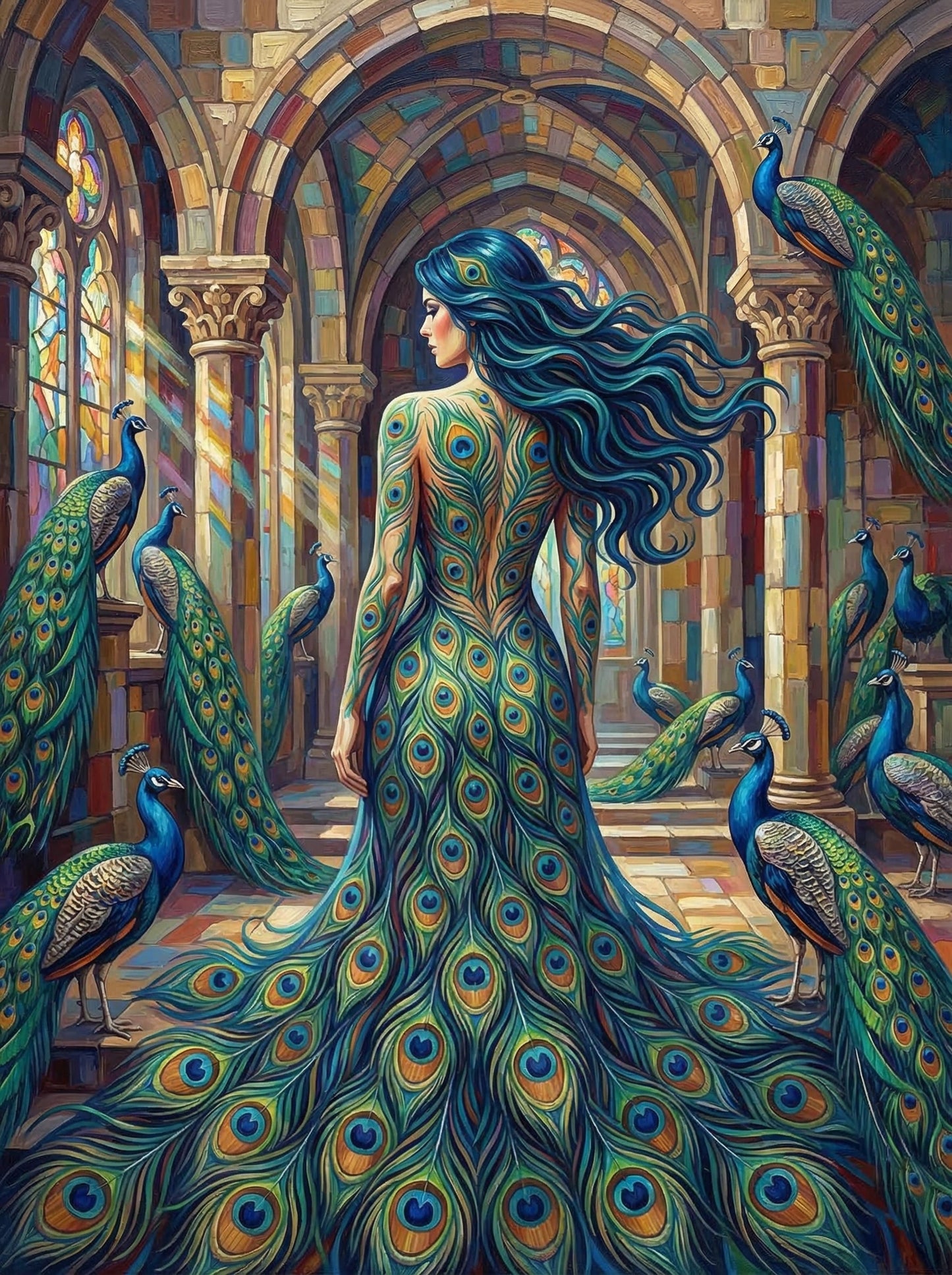 Cathedral Peacock Gown Queen (80 Colors)