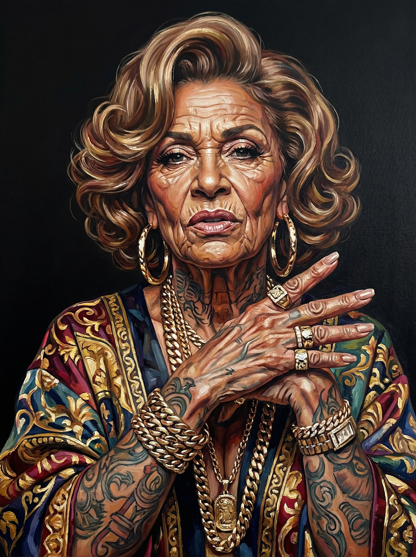 Elegant Gold Jacket Woman (80 Colors)