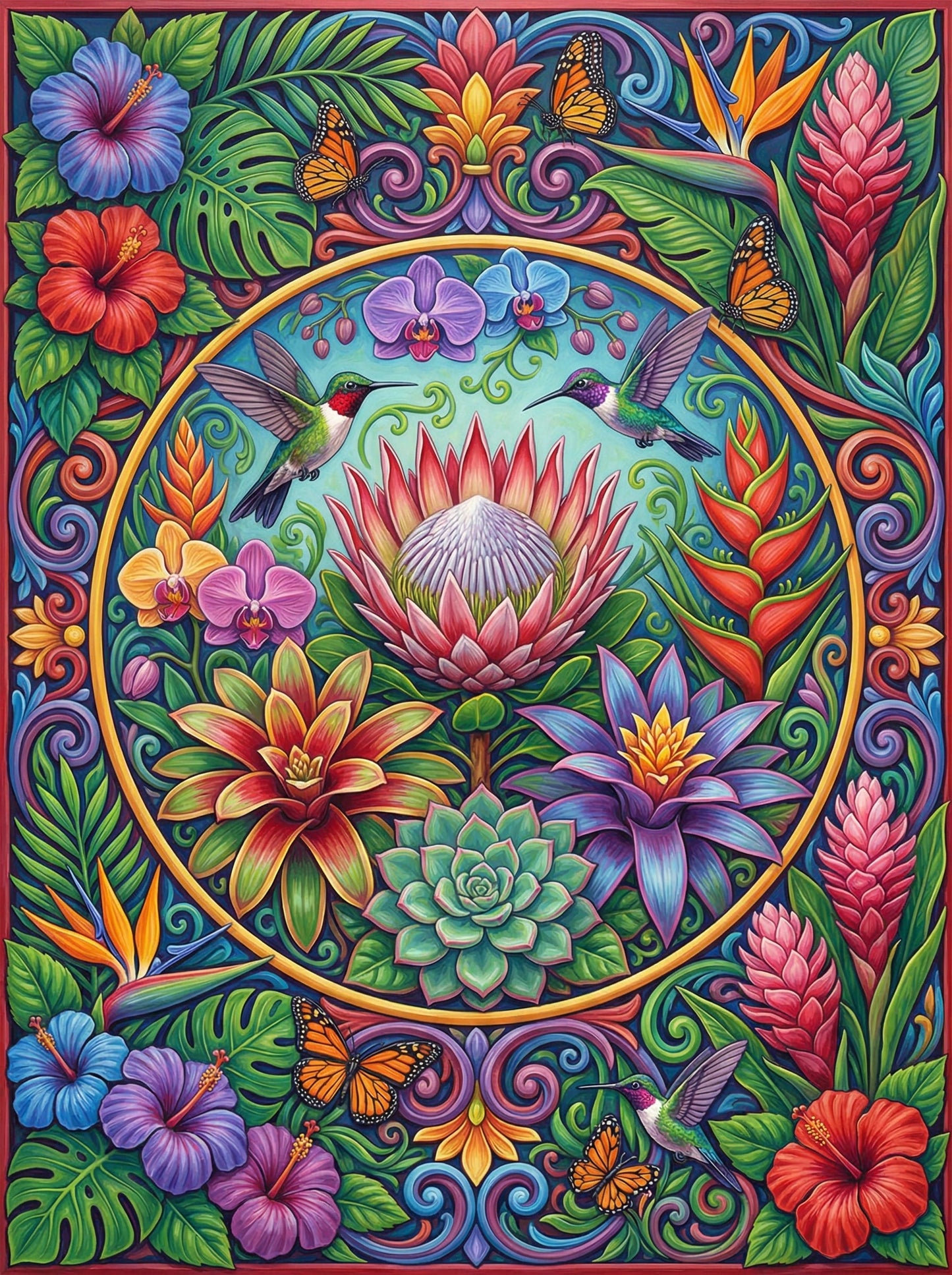 Blooming Paradise Mandala (80 Colors)
