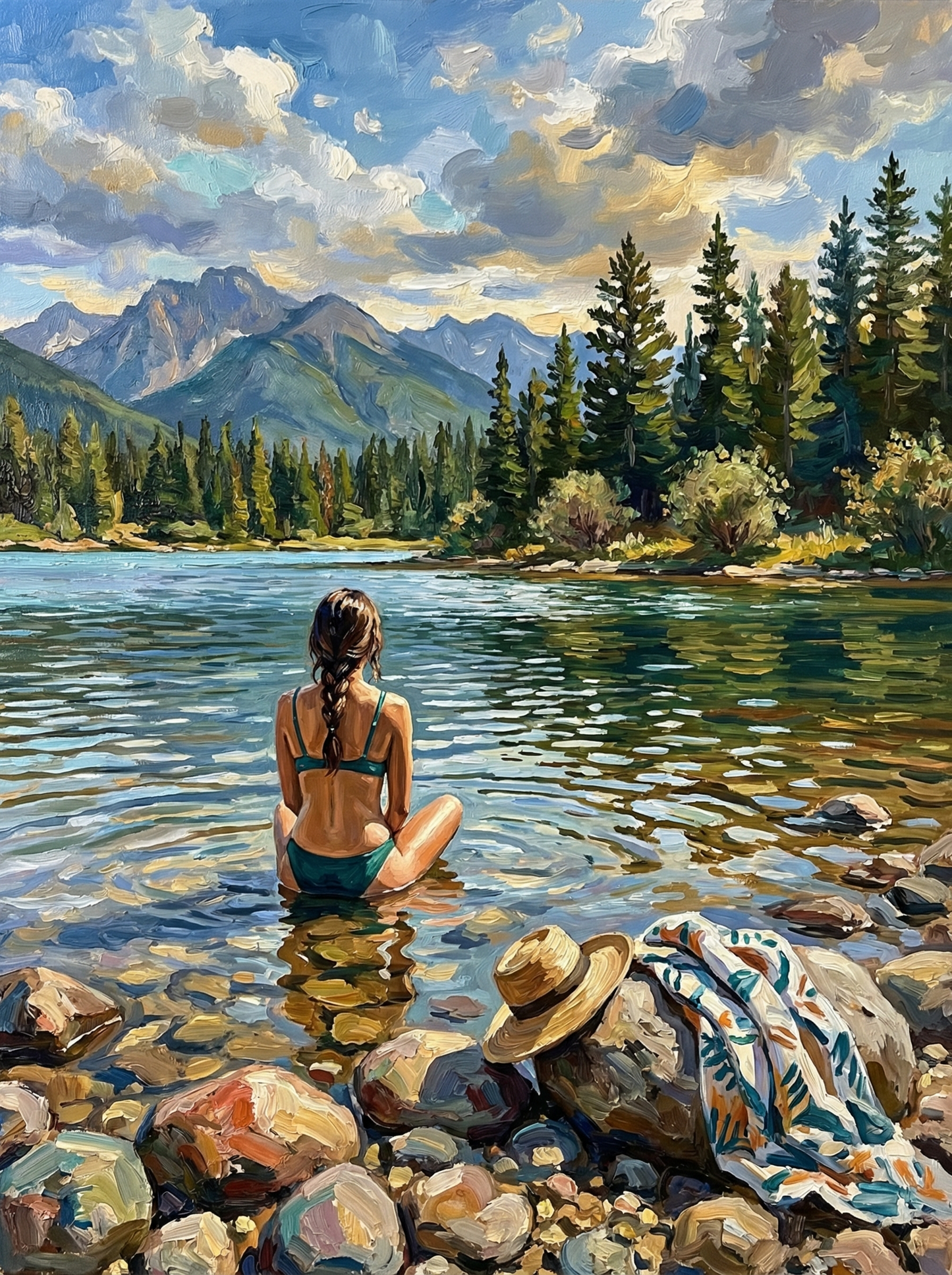Mountain Lake Solitude (80 Colors)