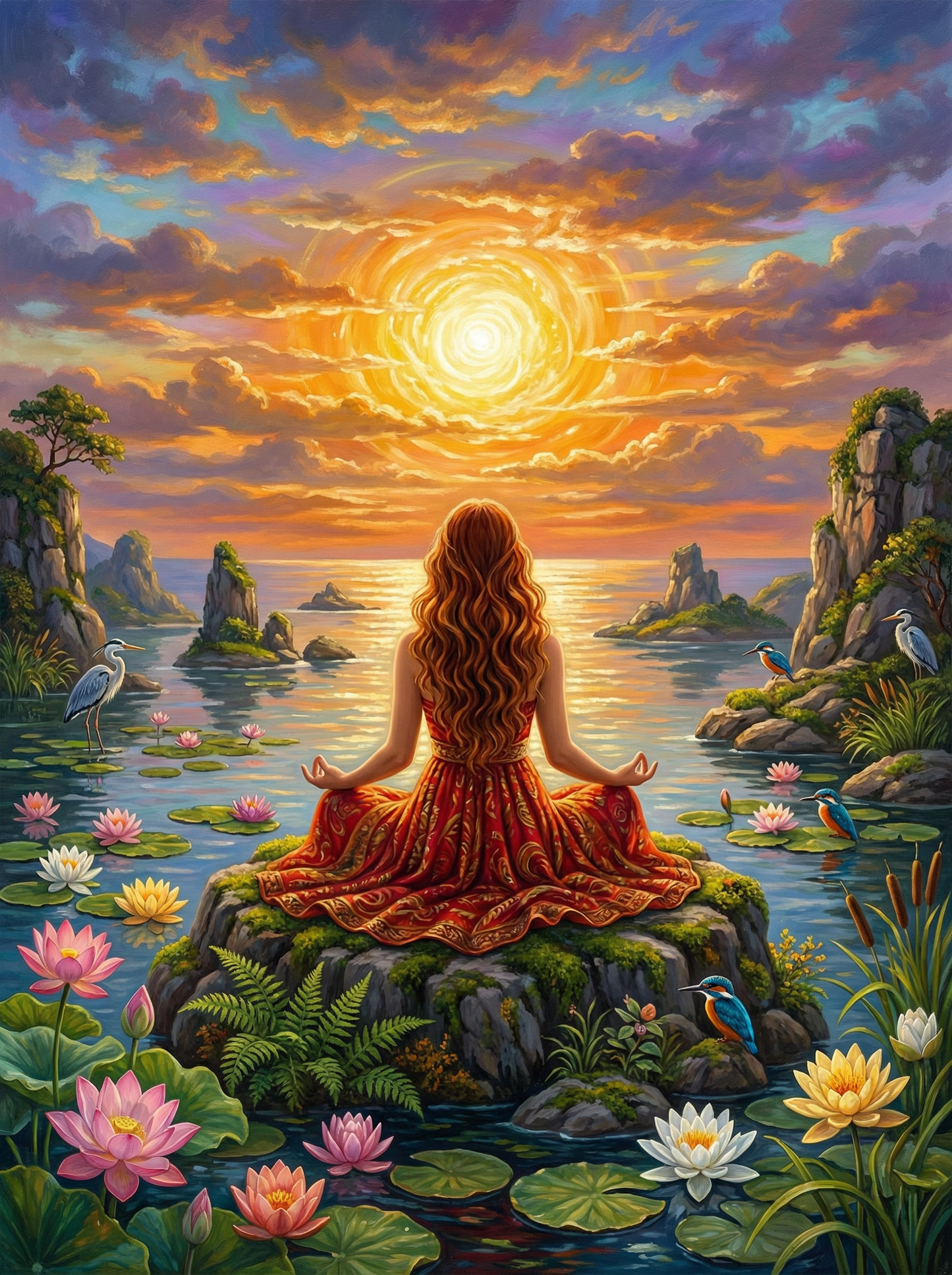 Golden Lotus Awakening (80 Colors)
