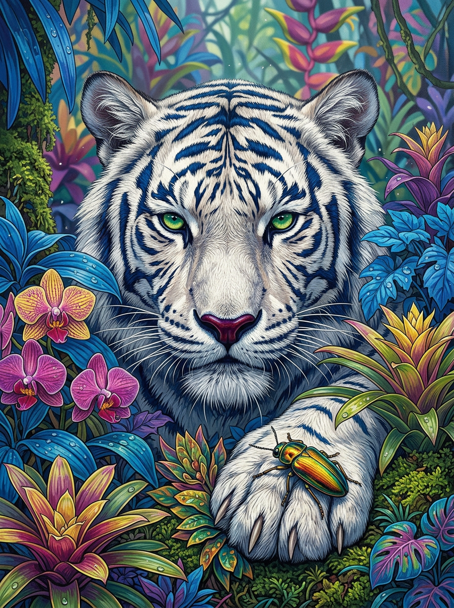 White Tiger Majesty (120 Colors)