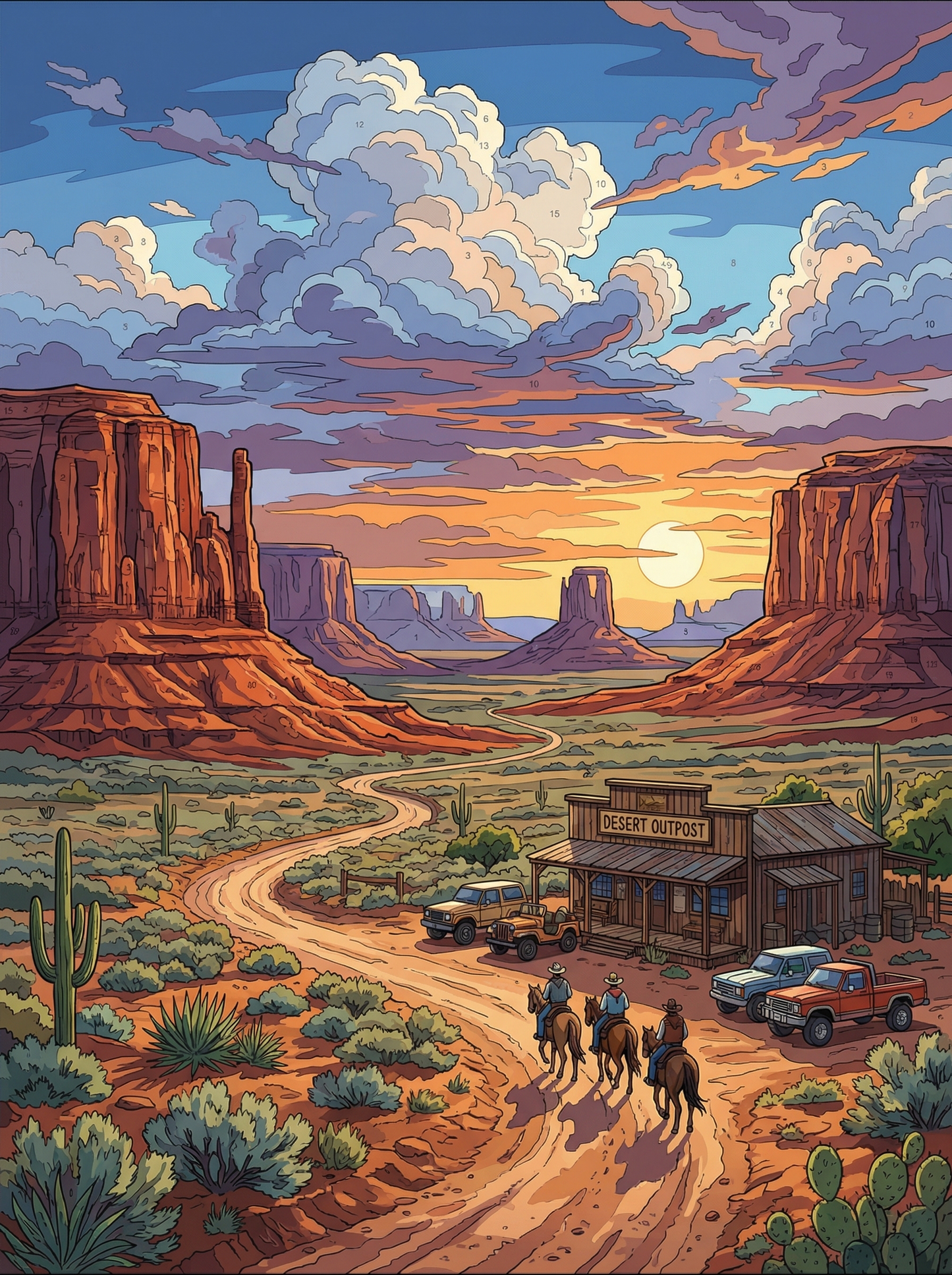 Desert Outpost Sunset Trail (80 Colors)
