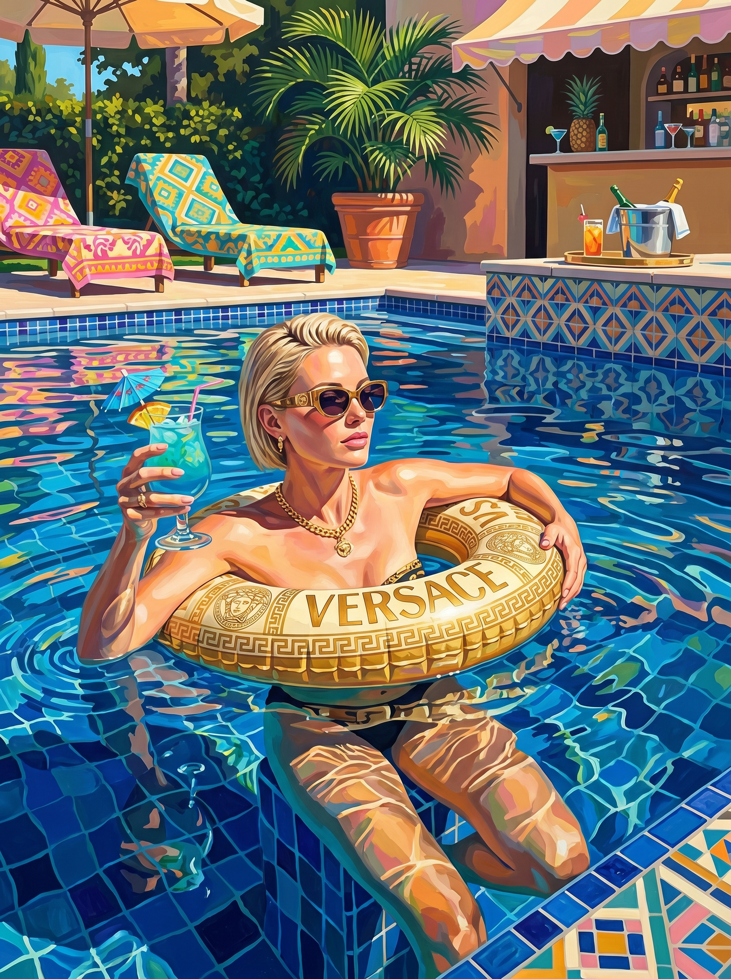 Luxury Poolside Cocktail (120 Colors)