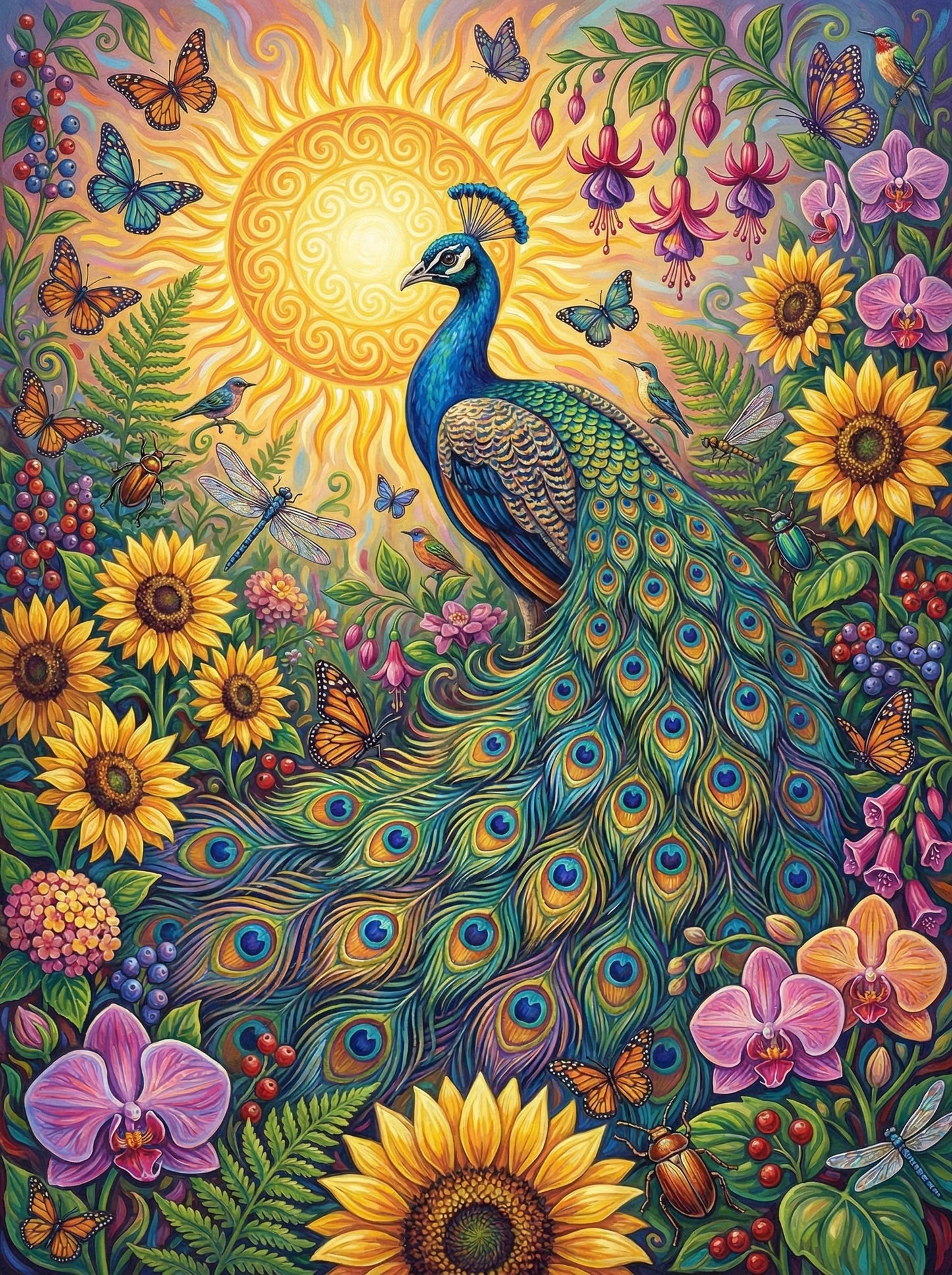 Peacock Garden Paradise (80 Colors)