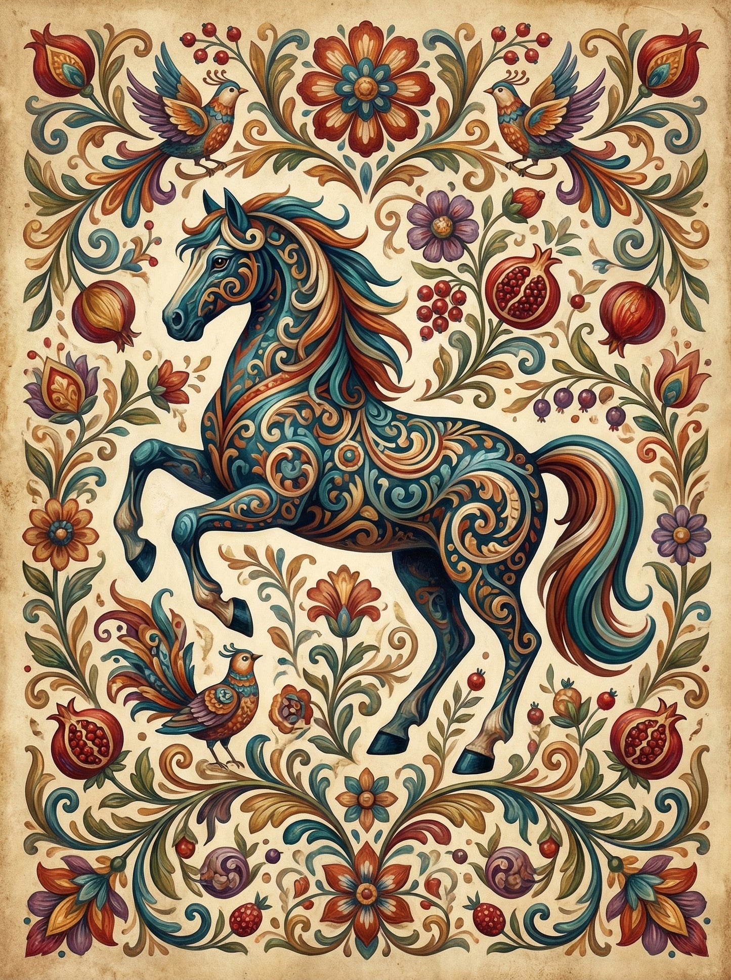 Prancing Horse Garden (80 Colors)