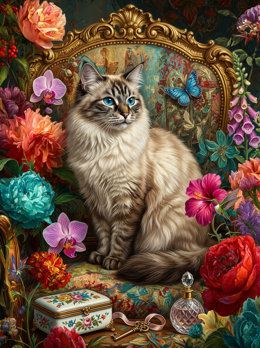 Ragdoll Cat Butterfly Flowers (120 Colors)