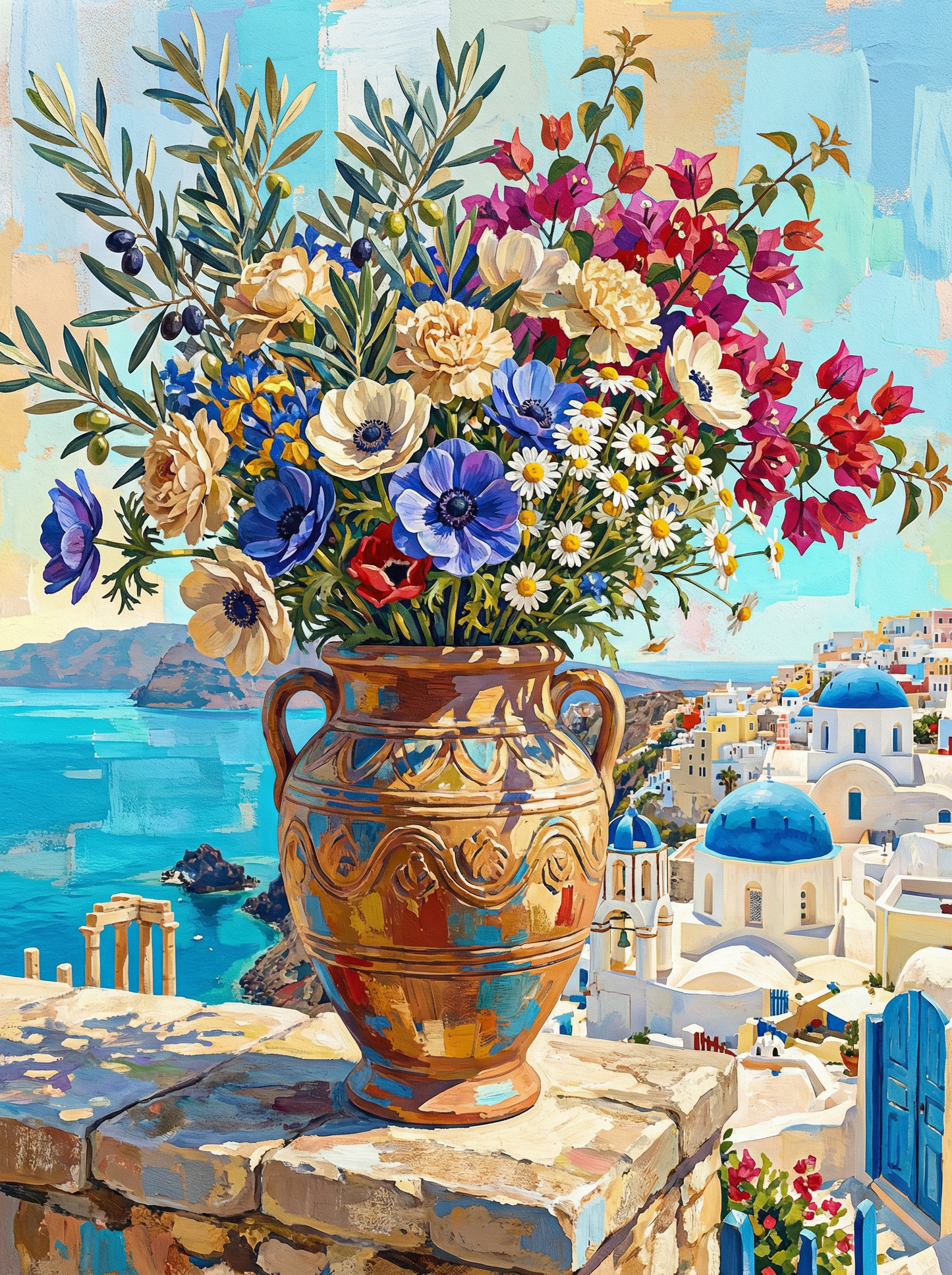 Santorini Seaside Bouquet (120 Colors)