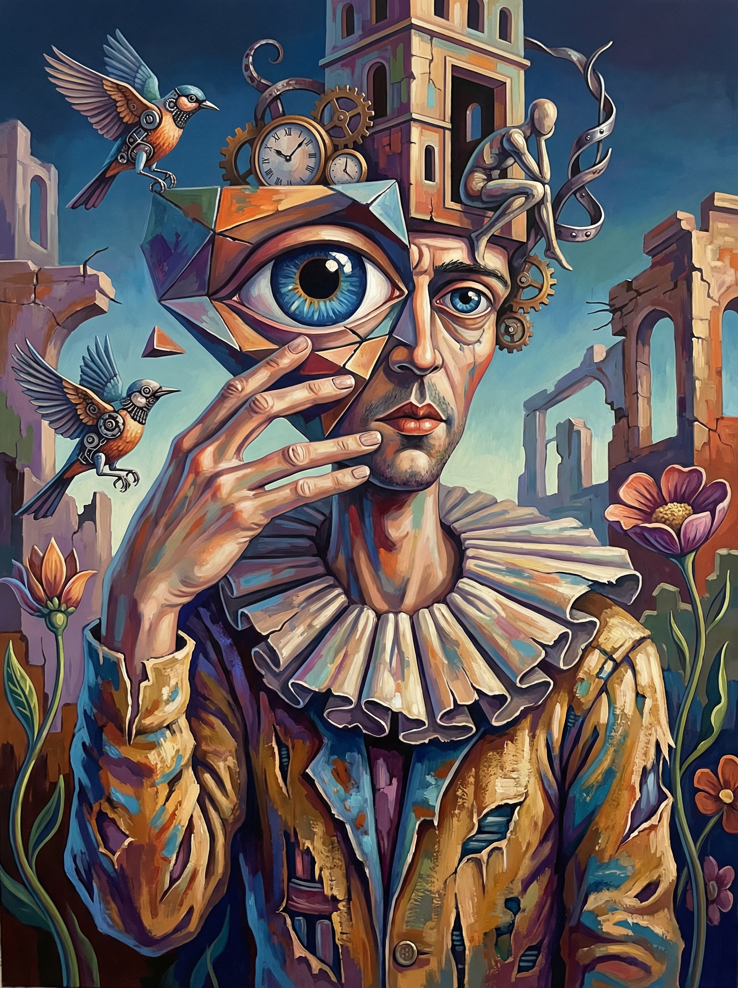 Steampunk Surreal Portrait (120 Colors)