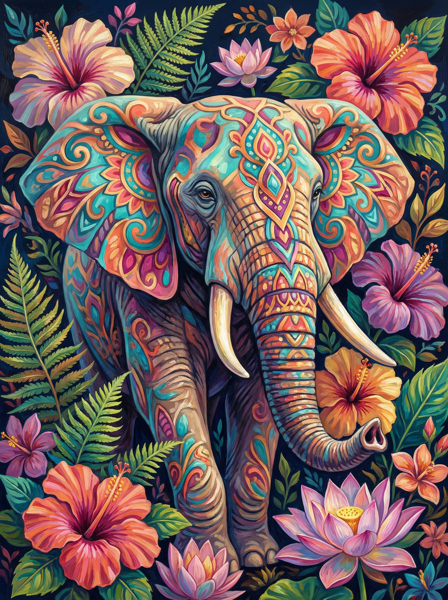 Tropical Hibiscus Elephant (80 Colors)