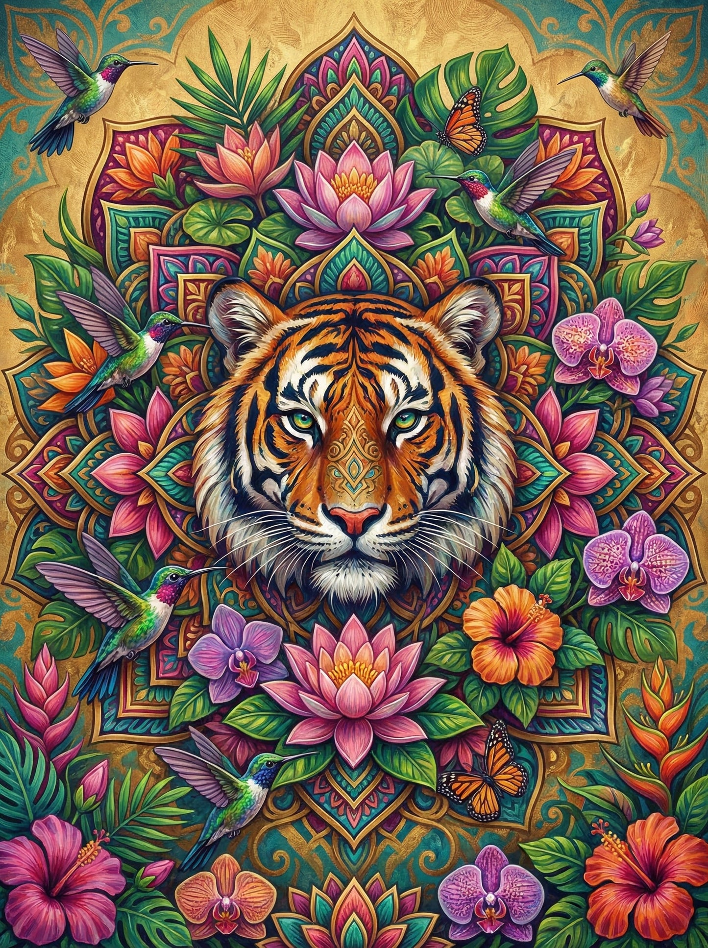 Tropical Tiger Meditation (120 Colors)