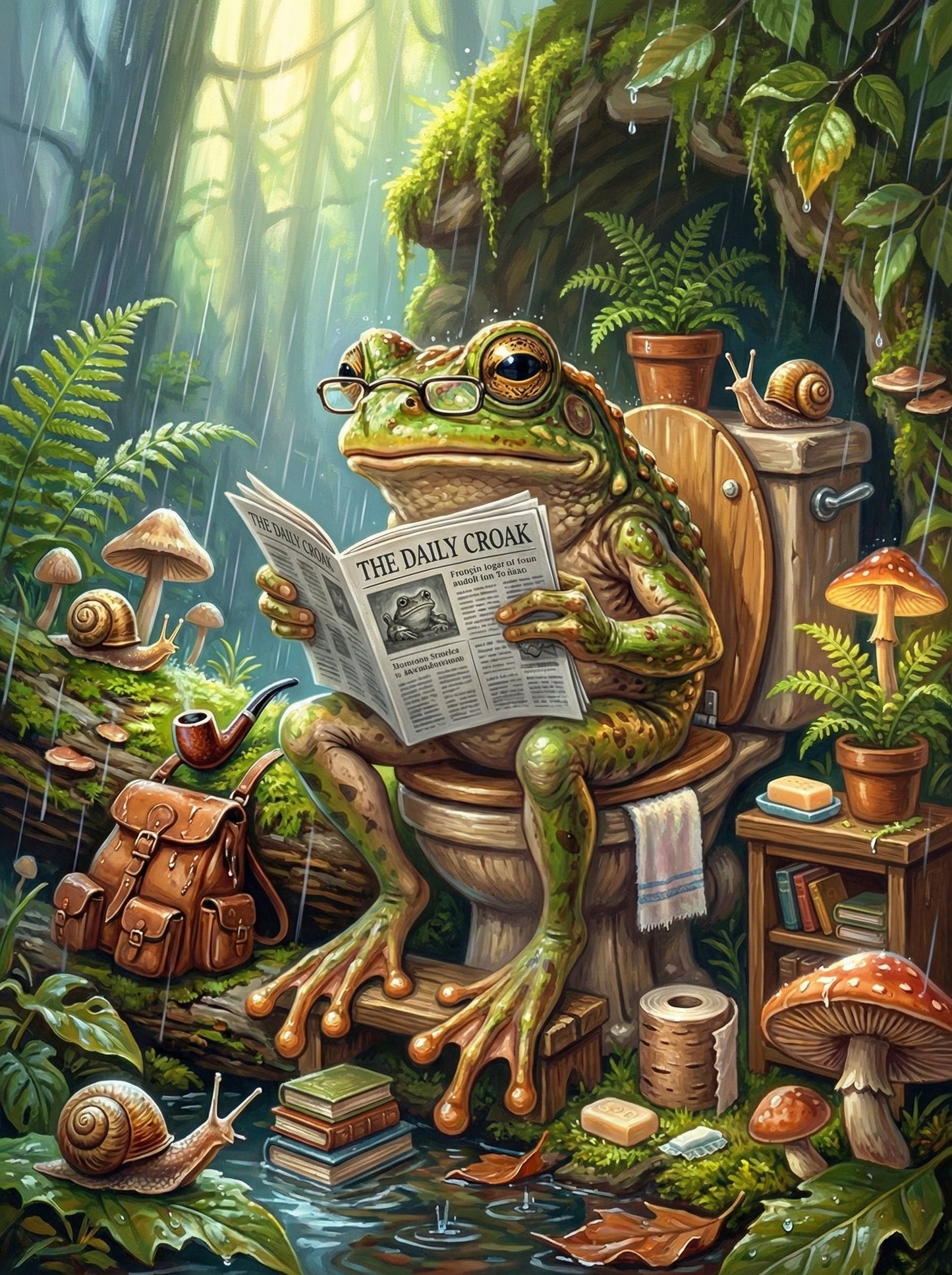 Woodland Frog Reading (80 Colors)