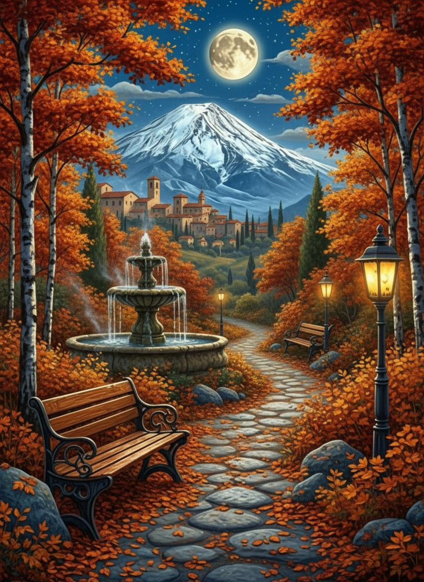 Moonlit Fountain (80 Colors)