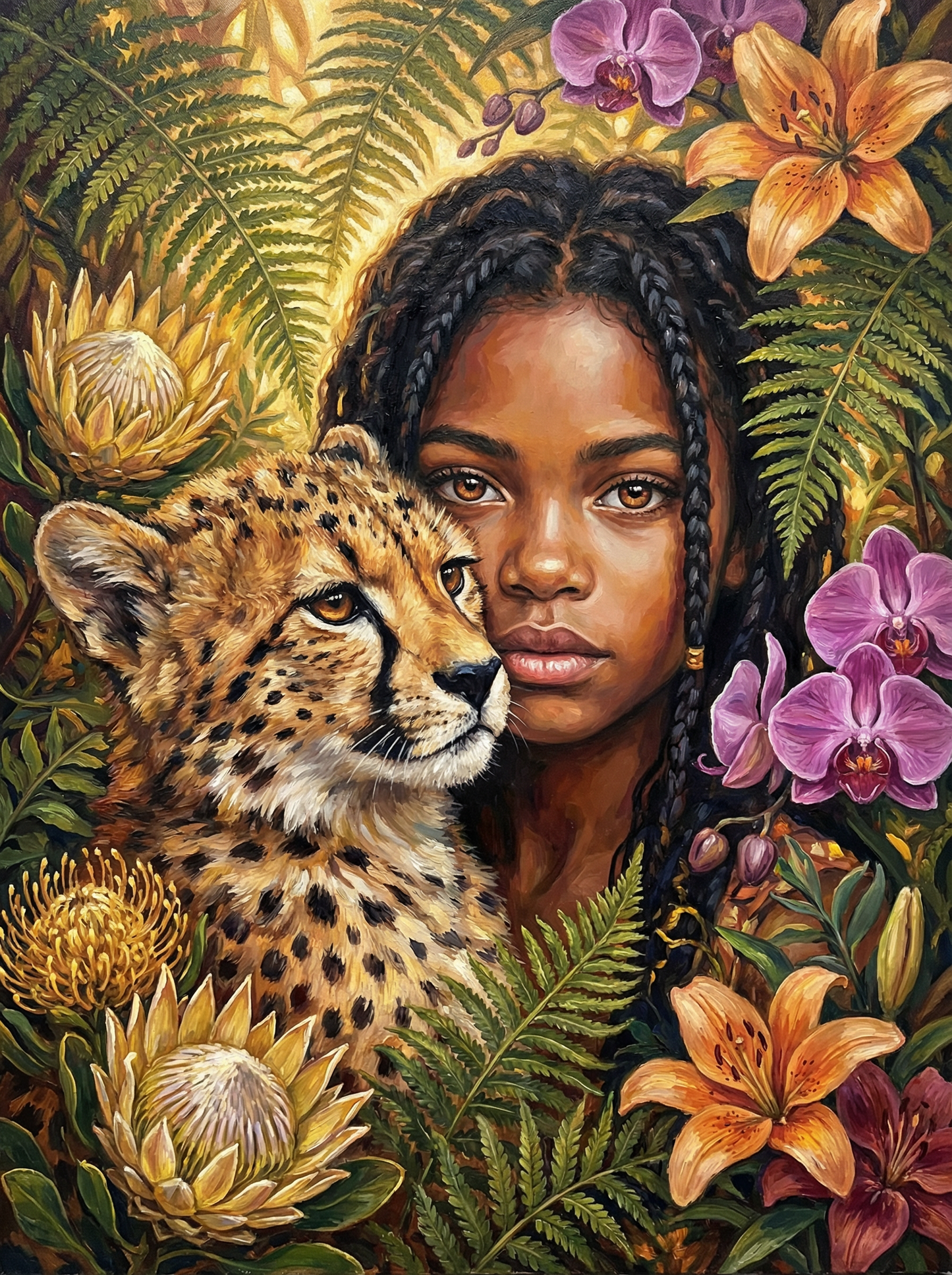 Grace Girl and Cheetah (120 Colors)