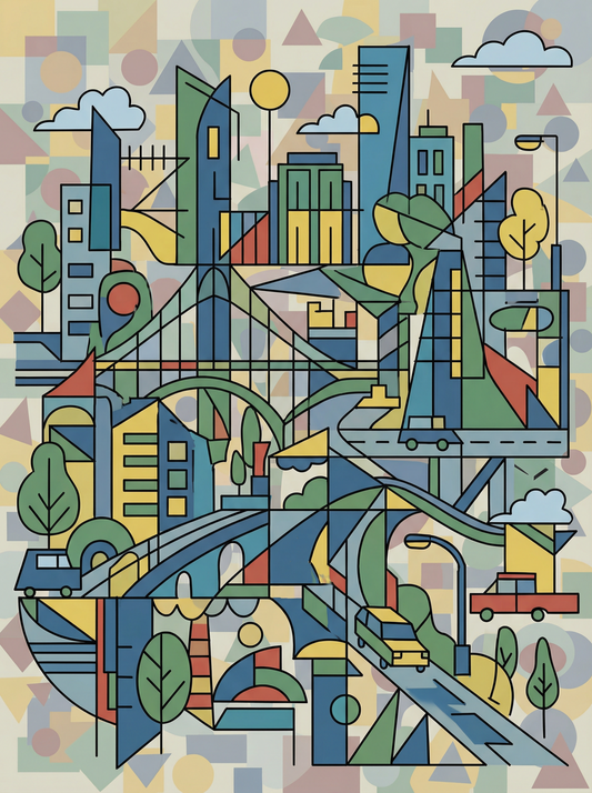 Modern City Geometry (80 Colors)