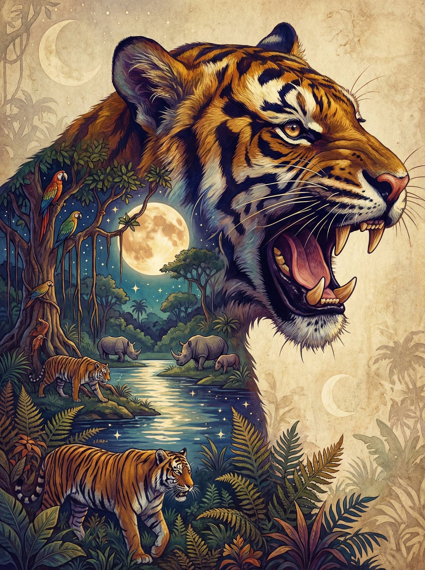 Moonlit Tiger Roar (80 Colors)