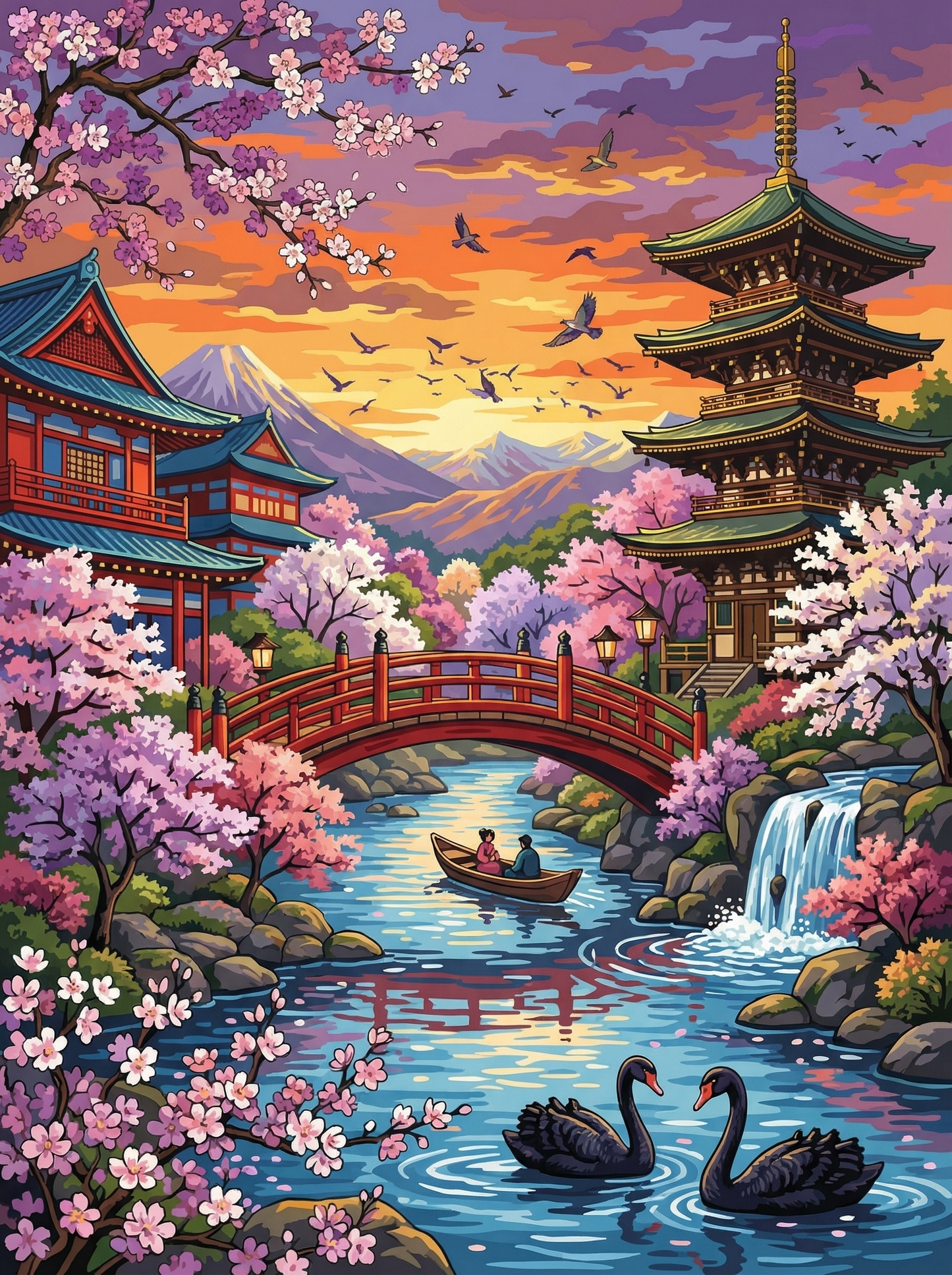 Sakura Evening in Kyoto (80 Colors)