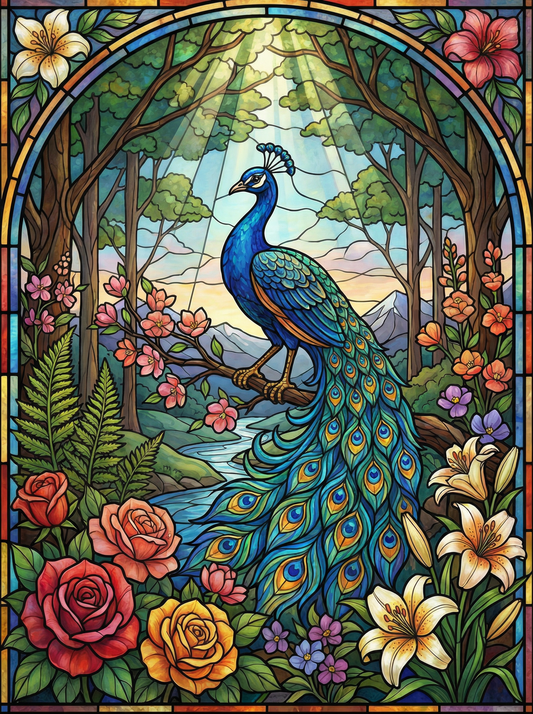 Sunlit Peacock Grove (120 Colors)