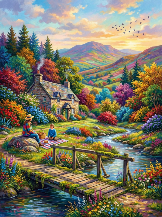 Cottage Valley Picnic (120 Colors)