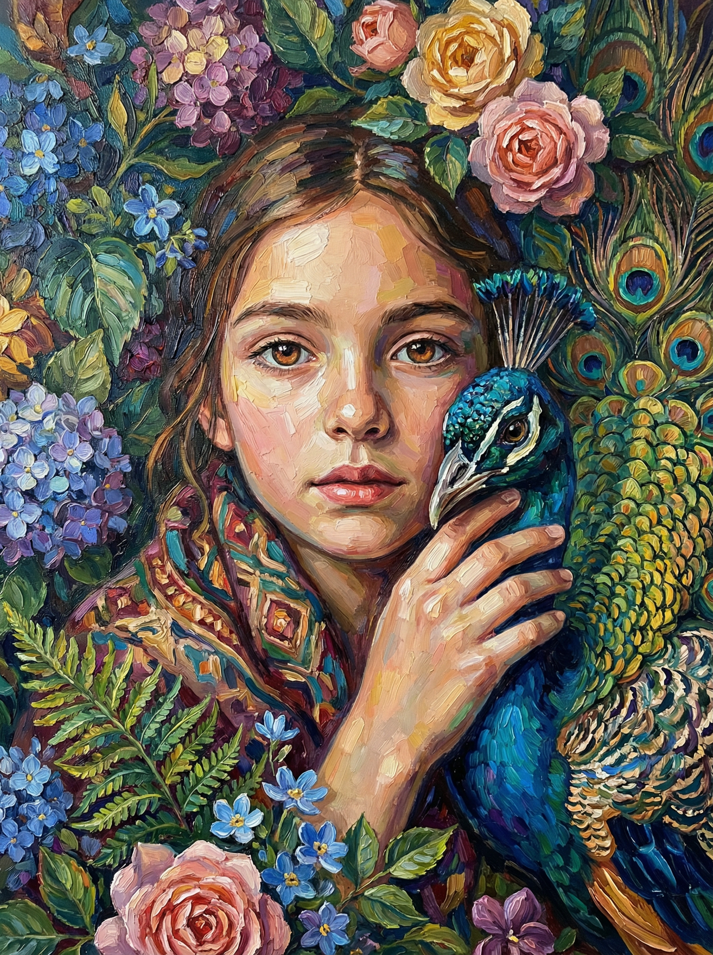The Peacock’s Secret Garden (120 Colors)