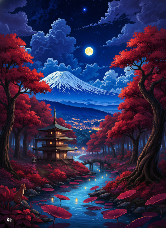 Fuji Night Temple (120 Colors)