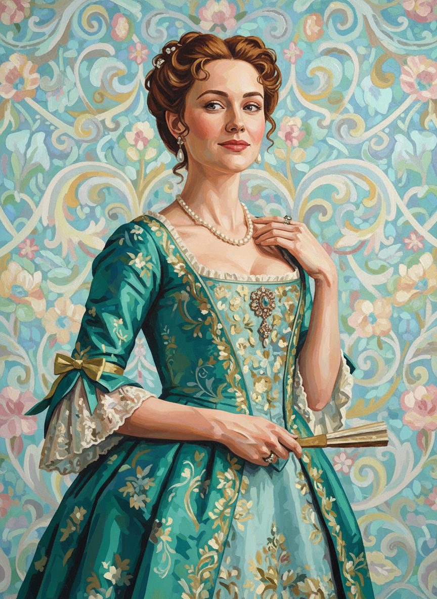 Floral Fan Lady (80 Colors)