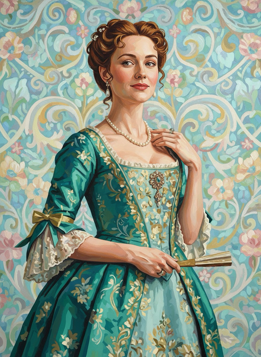 Floral Fan Lady (120 Colors)