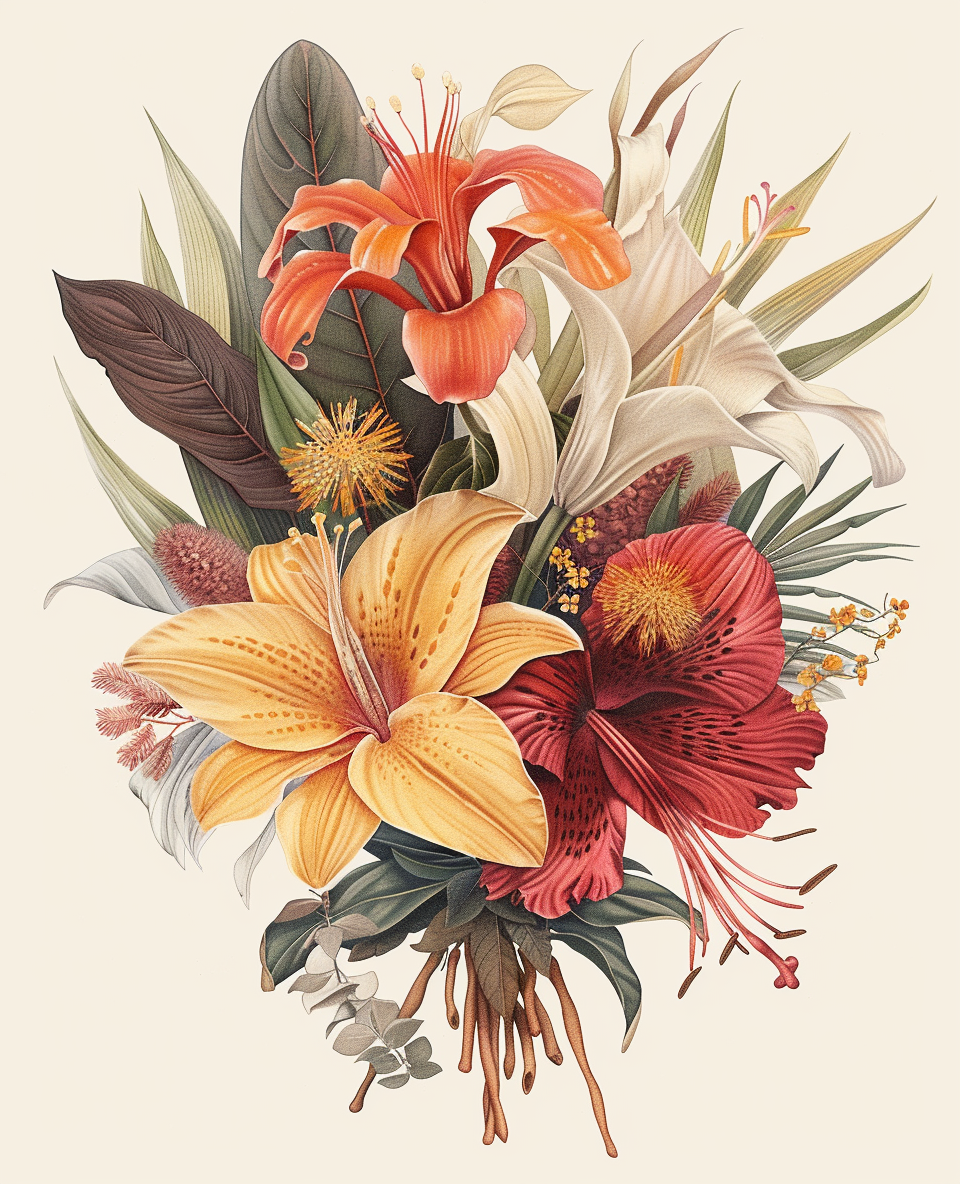 Jungle Hibiscus Bloom (120 Colors)