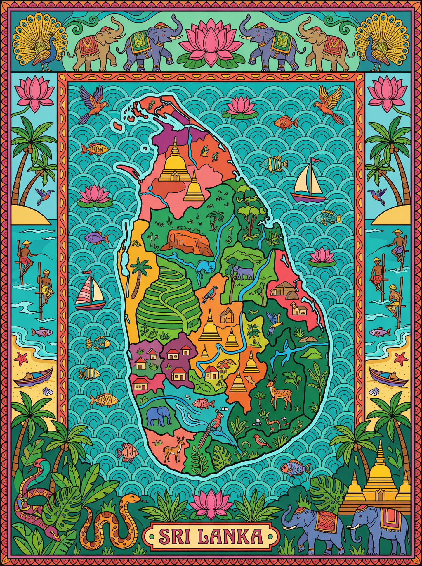 Sri Lanka Cultural Tapestry (120 Colors)