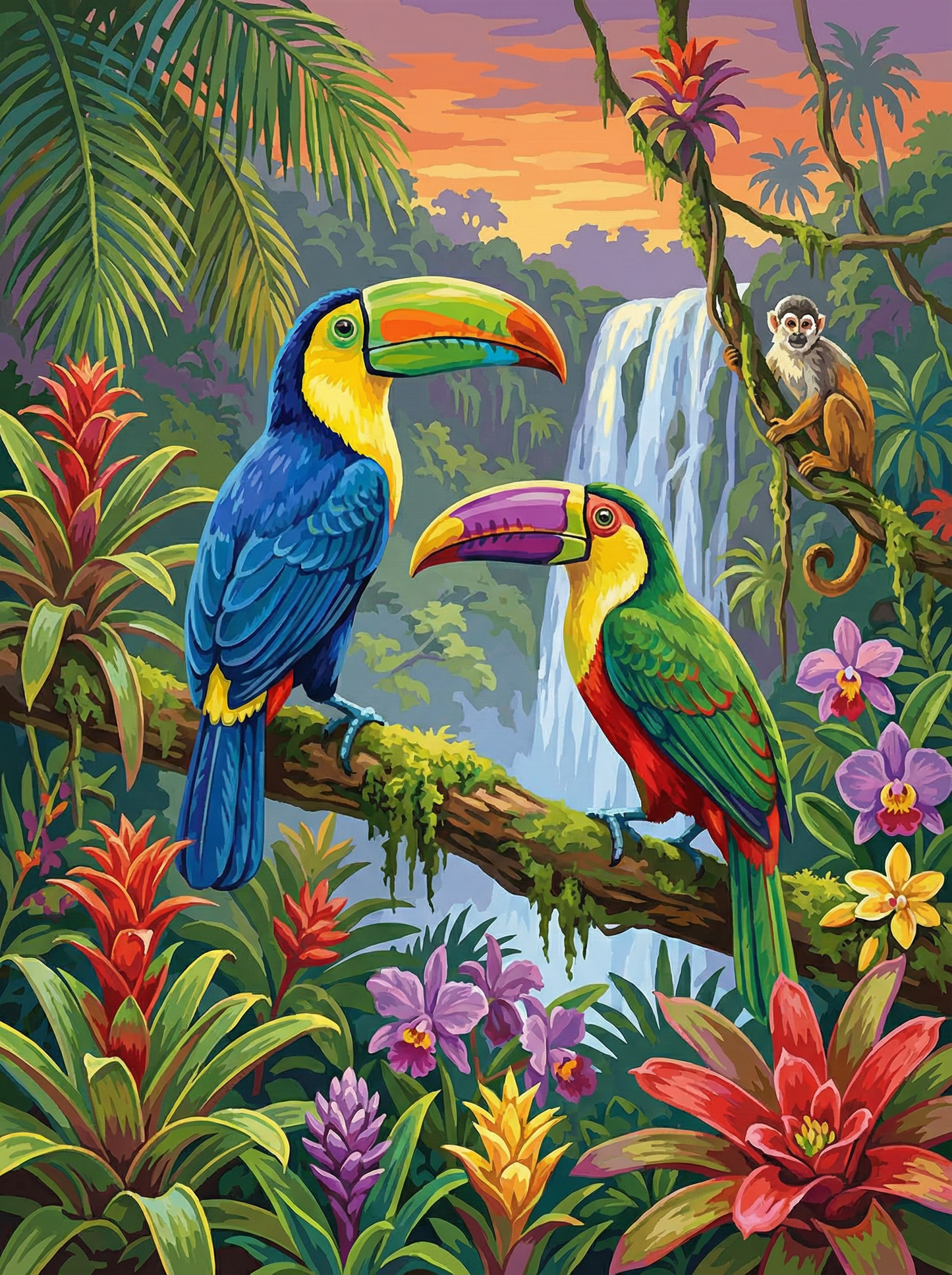 Jungle Waterfall Companions (80 Colors)