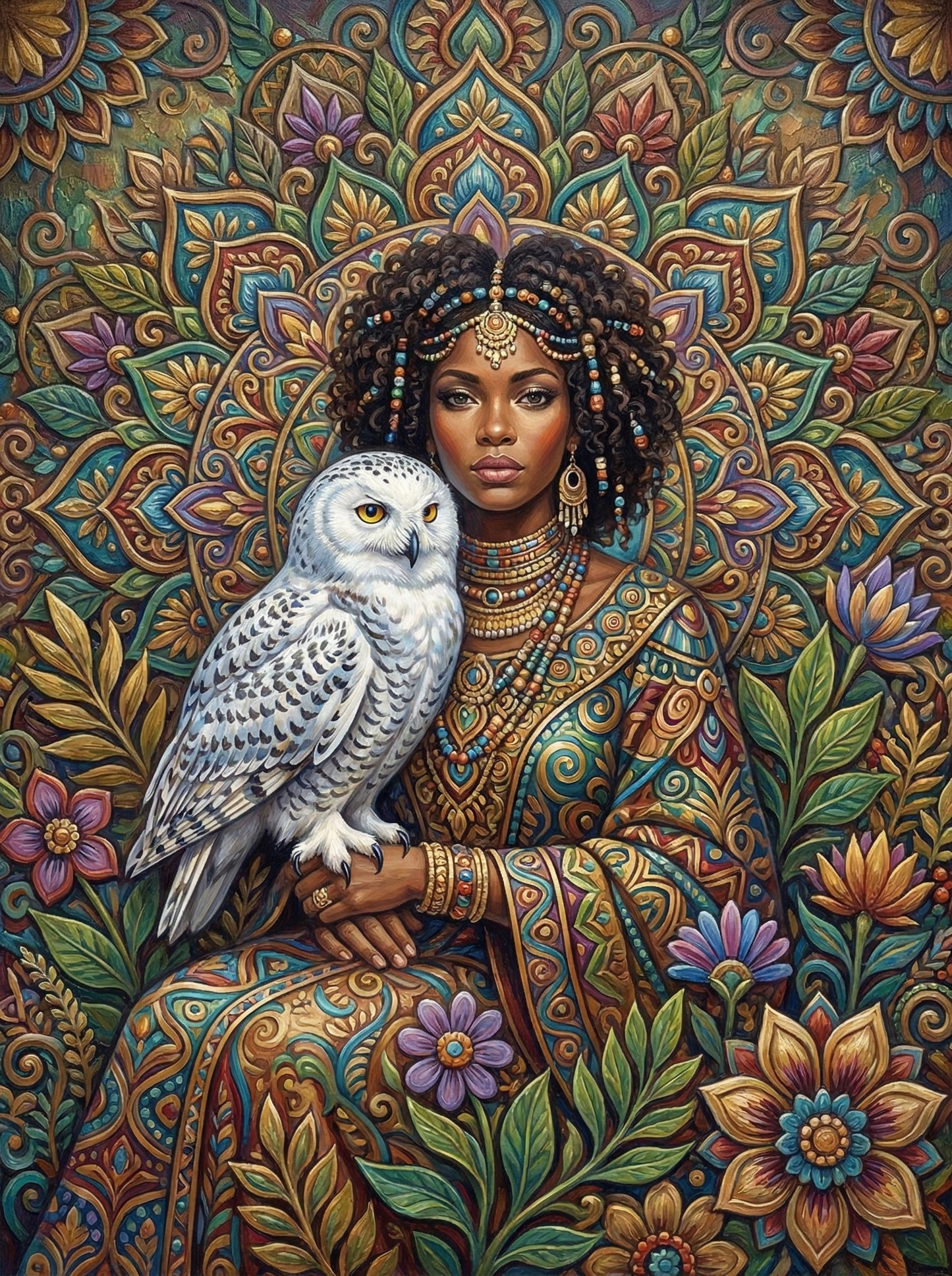 African Queen Snowy Owl (80 Colors)