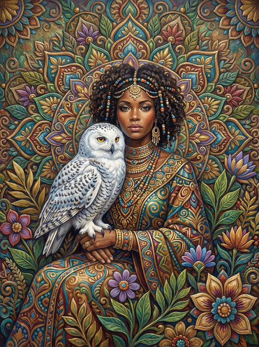 African Queen Snowy Owl (80 Colors)