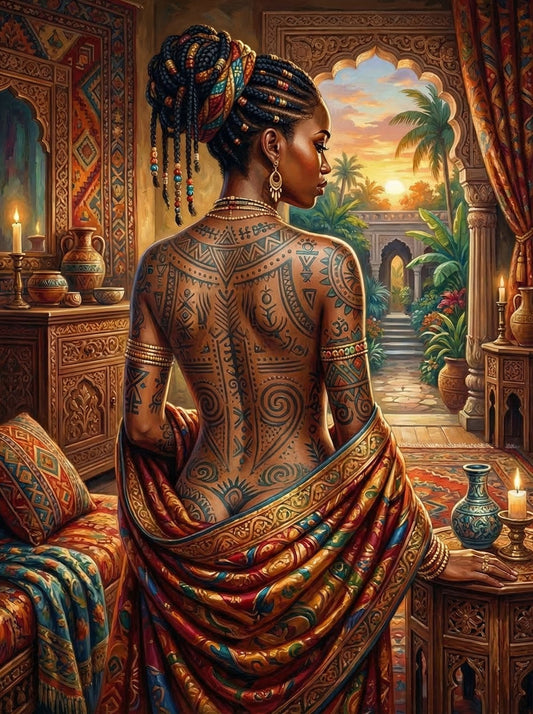 African Tribal Tattoo Sunset (80 Colors)