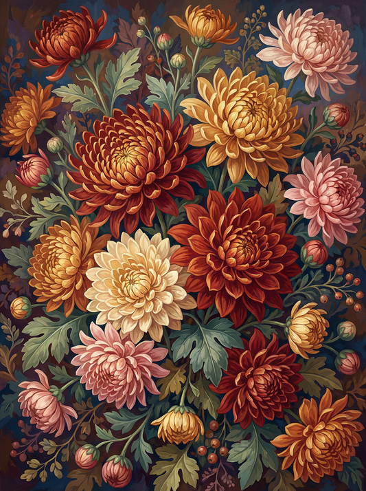 Autumn Dahlia Garden (120 Colors)