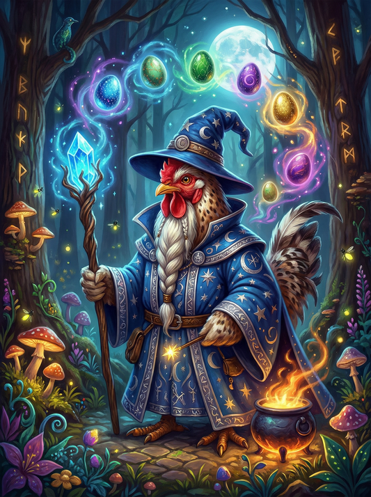 Magic Forest Wizard Rooster (120 Colors)