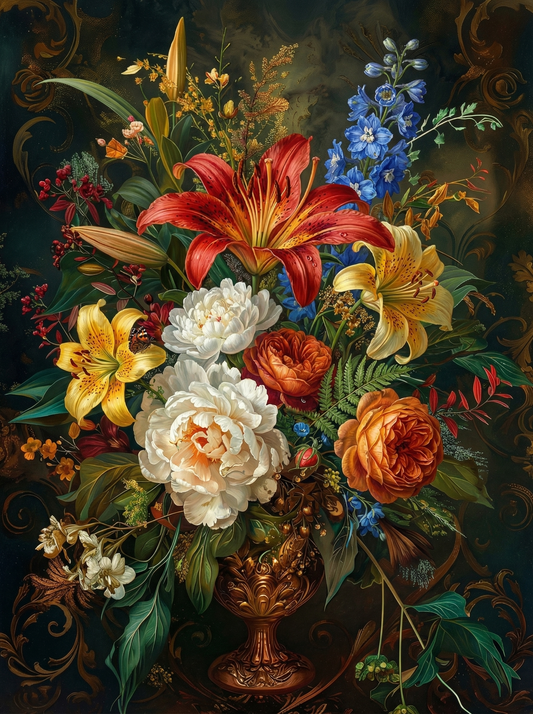 Baroque Floral Still Life (80 Colors)