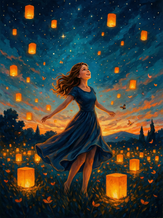 Starlit Sky Lantern Girl (120 Colors)