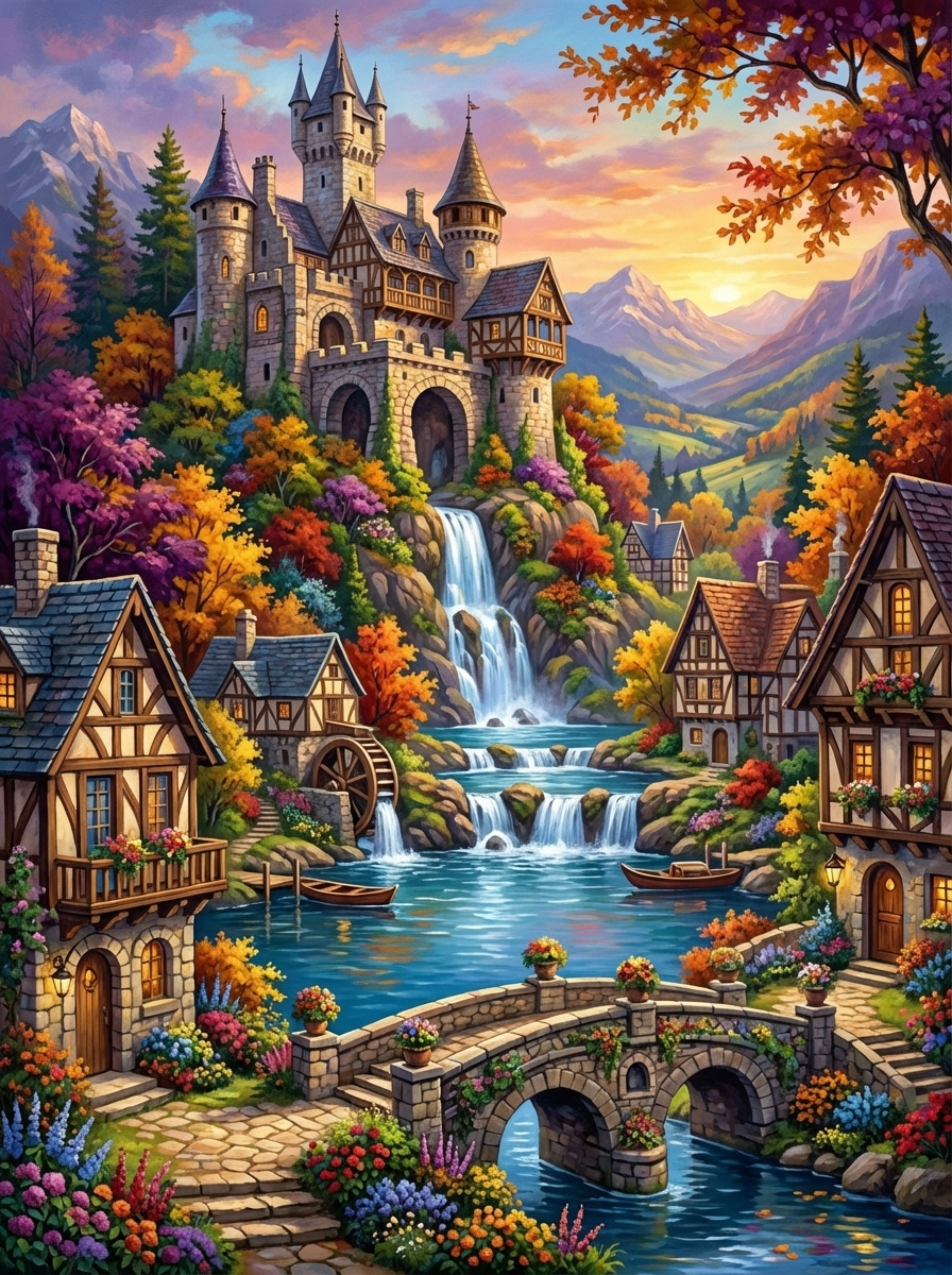 Castle Falls Village (120 Colors)