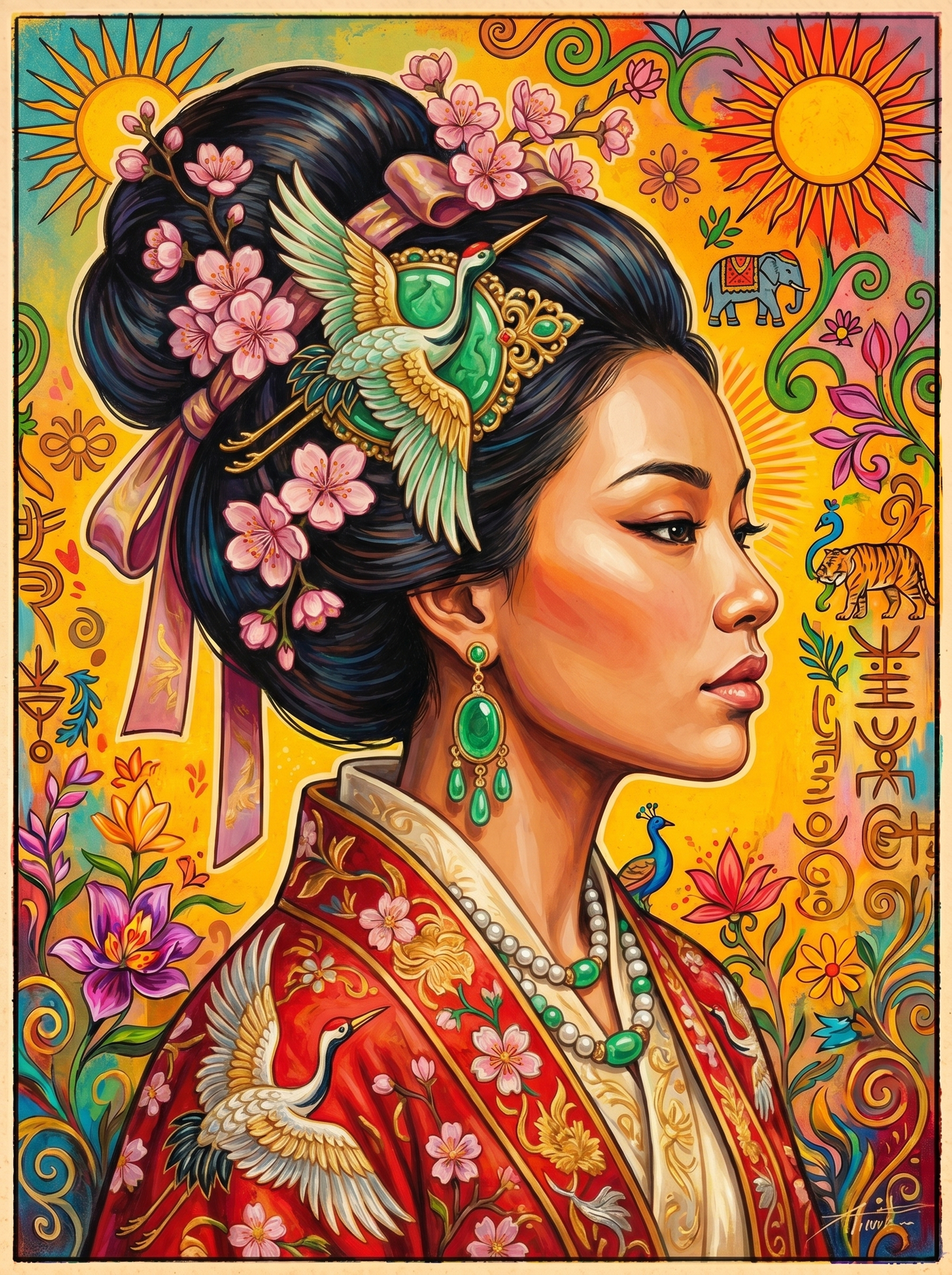 Cherry Blossom Geisha (80 Colors)