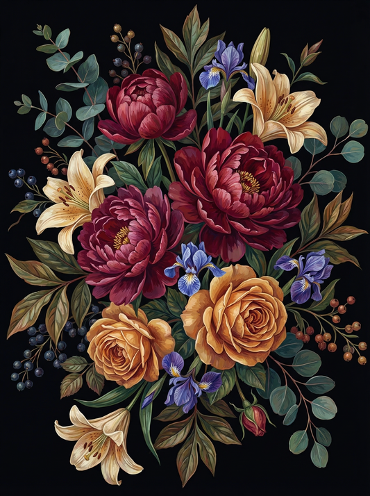 Classic Peony Bouquet Mix (80 Colors)
