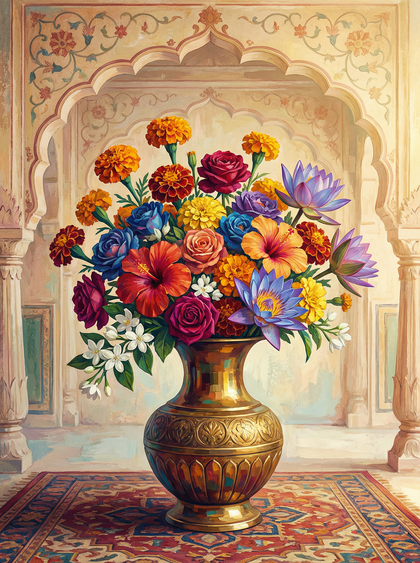 Classical Indian Palace Vase (120 Colors)