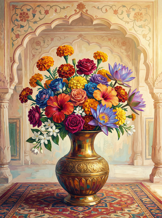 Classical Indian Palace Vase (80 Colors)