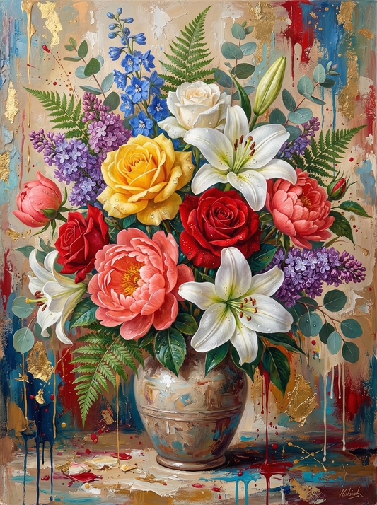 Colorful Roses Peonies Mixed (80 Colors)