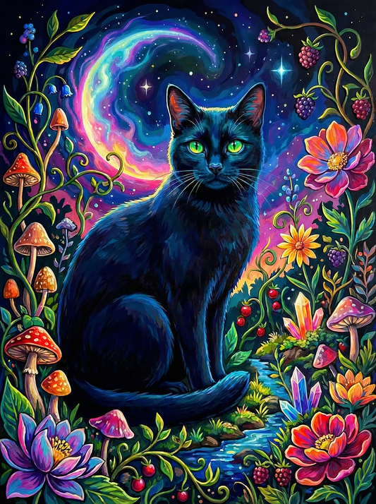 Cosmic Black Cat Galaxy (80 Colors)