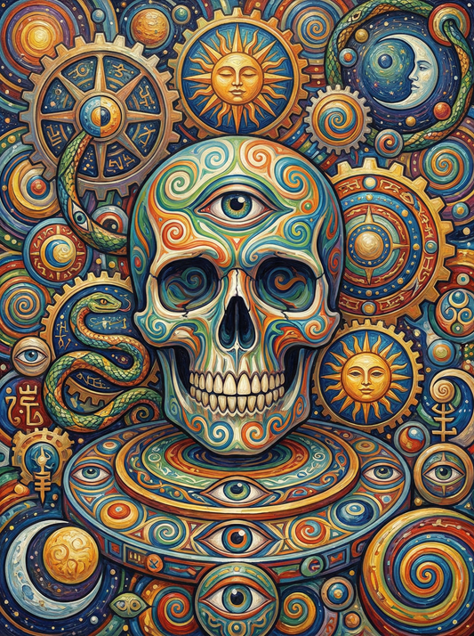 Cosmic Steampunk Skull (80 Colors)