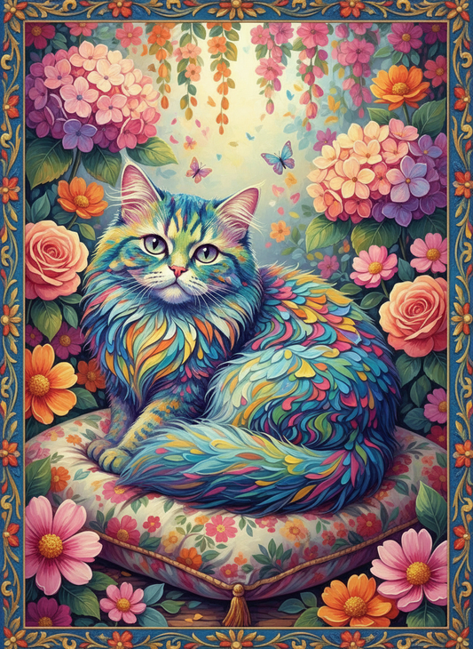 Colorful Floral Kitten (120 Colors)