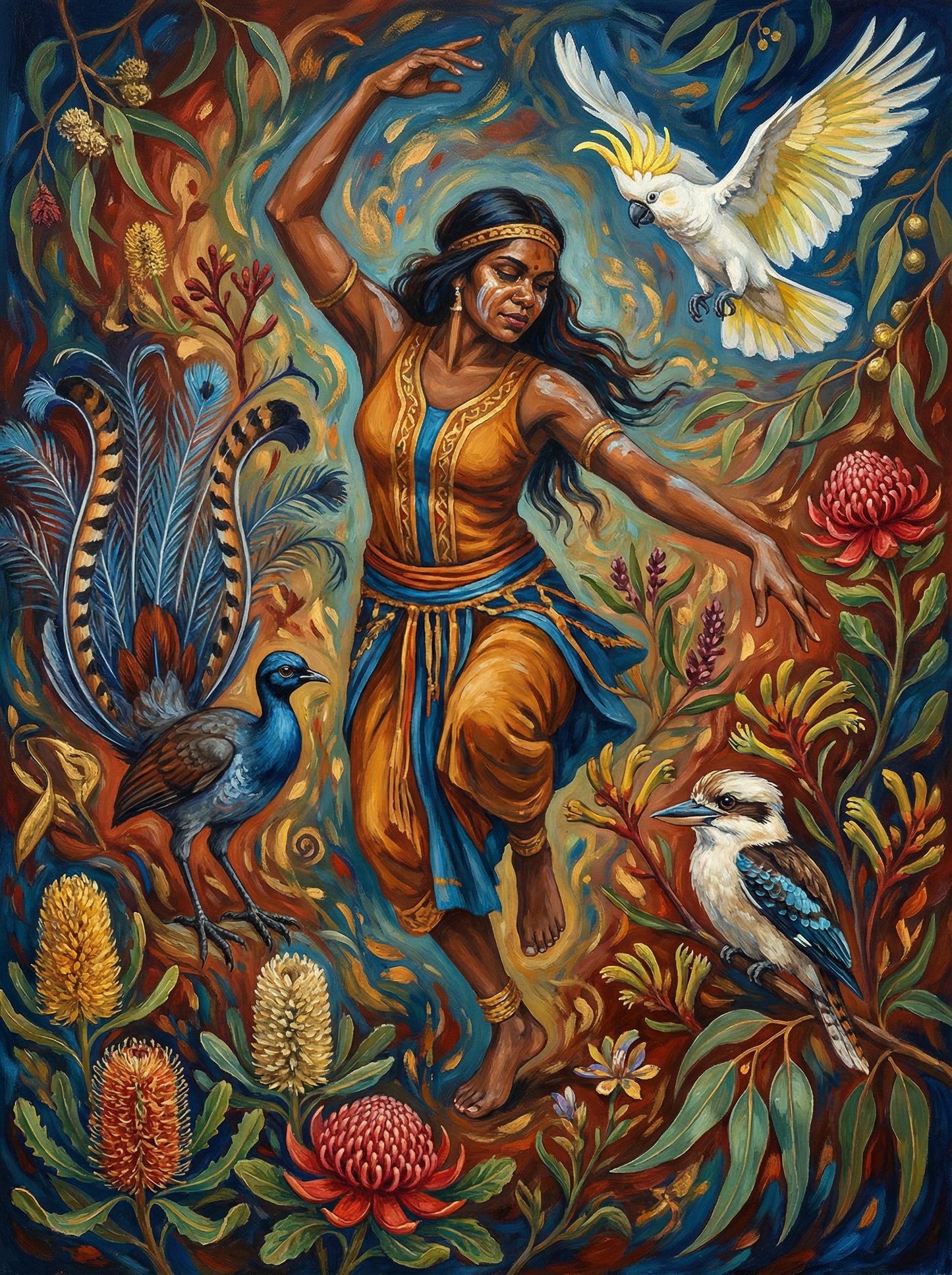 Cockatoo and Kookaburra Dance (120 Colors)