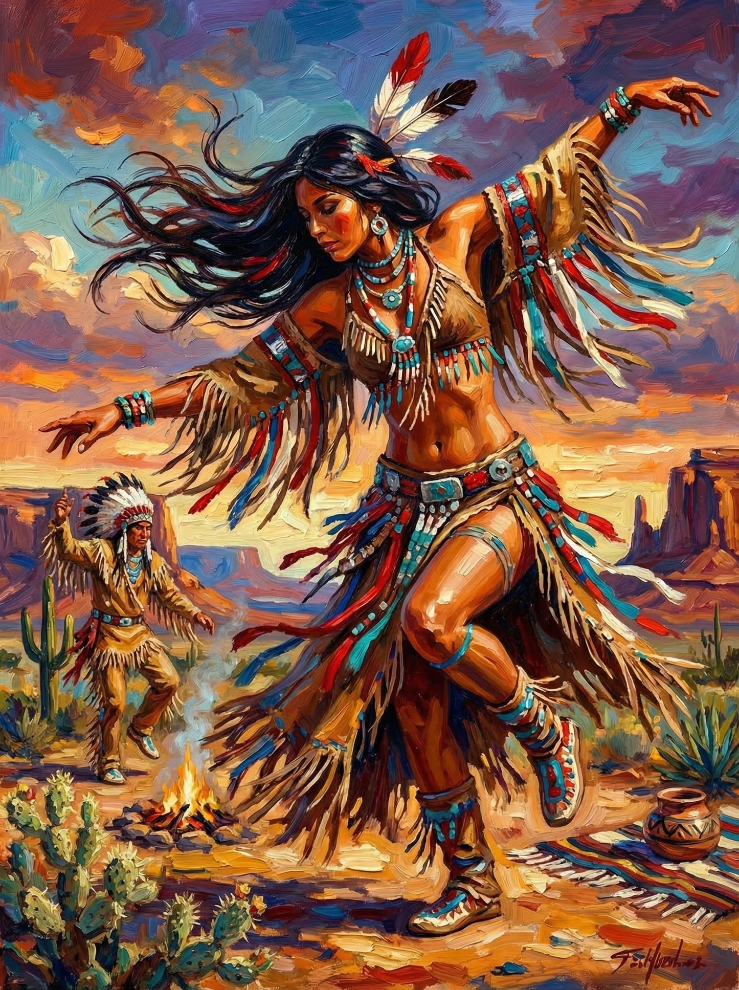 Desert Dancer Indian Woman (80 Colors)